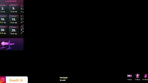  Zoe  online show from May 8, 2026, 8:14 pm