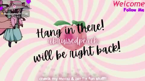 Snapshot of abruisedpeach chatting on November 15, 2025, 4:10 am Peach online show from November 15, 2025, 4:10 am