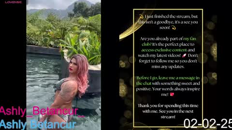 Ashly Betancur  online show from February 2, 2025, 9:40 am