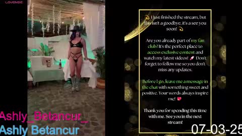Ashly Betancur  online show from March 7, 2025, 11:40 am
