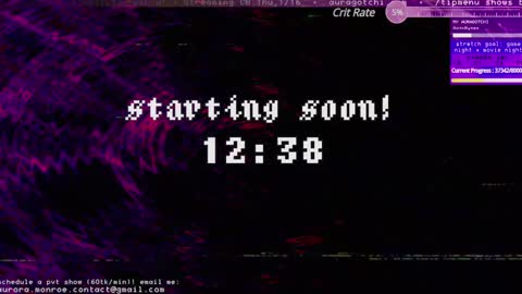 Aurora  Aura online show from January 13, 2025, 3:23 am