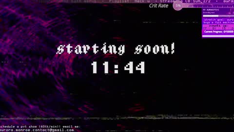 Aurora  Aura online show from February 2, 2025, 3:43 am