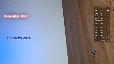 Avelisse online show from March 26, 2026, 1:49 pm