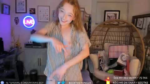 Snapshot of beckthetongue chatting on October 9, 2025, 10:30 pm Beck the tongue online show from October 9, 2025, 10:30 pm