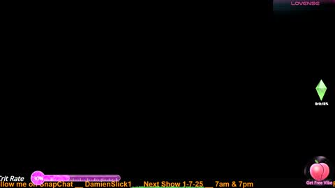 Snapshot of damienslick chatting on January 8, 2025, 4:12 am Damien Slick online show from January 8, 2025, 4:12 am