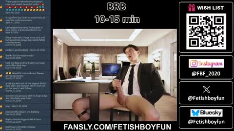 Snapshot of fetishboyfun chatting on April 18, 2026, 7:58 pm FetishBoyFun online show from April 18, 2026, 7:58 pm