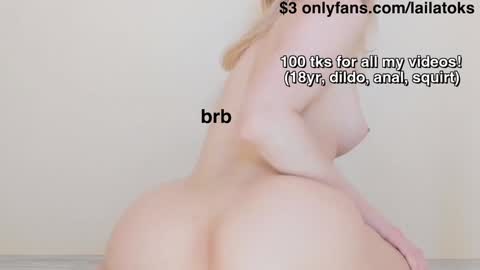 Snapshot of lailatoks chatting on December 24, 2024, 12:11 am lailatoks - TIP 100 tks get all my videos 22 VIDEOS SQUIRT PUSSY DILDO online show from December 24, 2024, 12:11 am