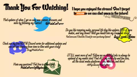 Kat Purrrr Enter my Public Discord   online show from February 21, 2025, 3:45 am