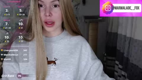 Snapshot of marmalade_fox chatting on March 15, 2026, 11:49 am Marmalade Fox online show from March 15, 2026, 11:49 am