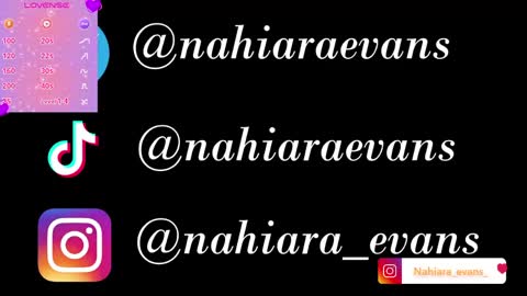 NAHIARA EVANS online show from May 18, 2026, 10:43 am
