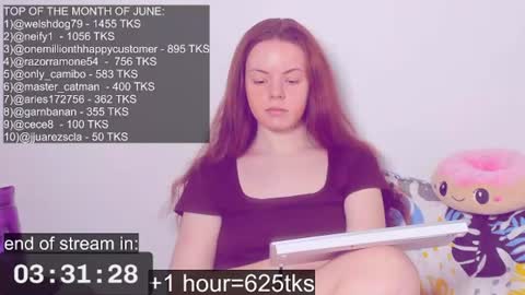 only_sarah1 online show from June 25, 2026, 9:41 pm