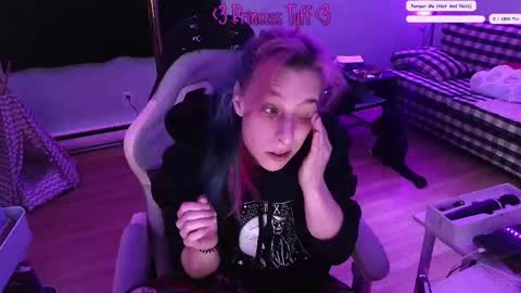 Snapshot of princesstyff chatting on April 9, 2026, 12:10 pm Tyff et Blast online show from April 9, 2026, 12:10 pm