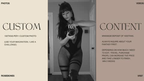 Rosie Bones online show from April 24, 2026, 11:40 pm