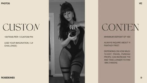 Rosie Bones online show from April 27, 2026, 11:03 pm