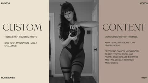 Rosie Bones online show from June 20, 2026, 10:34 pm
