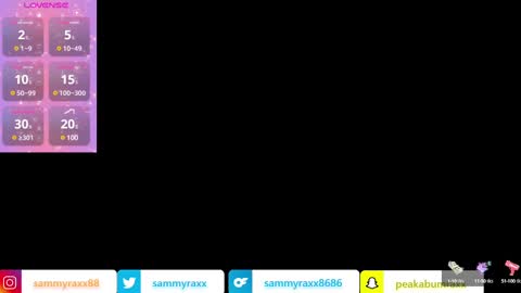 Snapshot of sammyraxx chatting on December 20, 2024, 8:01 pm Sammy Raxx online show from December 20, 2024, 8:01 pm