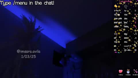 SaraAvila  online show from March 2, 2025, 8:38 am