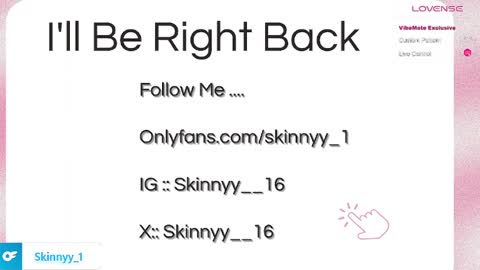 Skinnyy   online show from May 1, 2026, 5:23 am