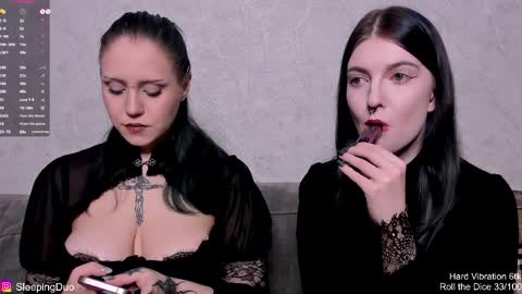 Snapshot of sleepingduo chatting on April 12, 2026, 4:45 pm Hi We are Iva and Angela Nice to meet u 3 online show from April 12, 2026, 4:45 pm