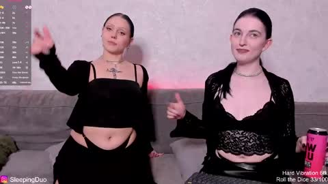 Snapshot of sleepingduo chatting on May 8, 2026, 4:23 pm Hi We are Iva and Angela Nice to meet u 3 online show from May 8, 2026, 4:23 pm
