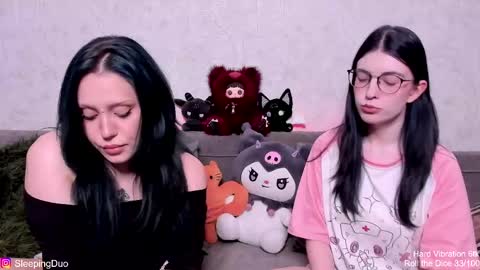 Snapshot of sleepingduo chatting on May 11, 2026, 4:04 pm Hi We are Iva and Angela Nice to meet u 3 online show from May 11, 2026, 4:04 pm