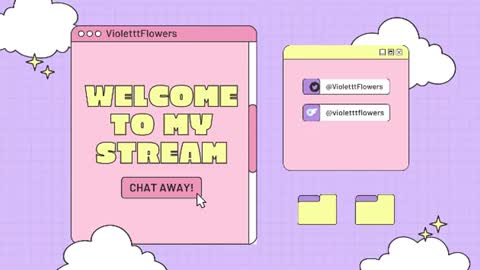 Snapshot of violetttflowers chatting on June 23, 2026, 12:30 am Violet Flowers online show from June 23, 2026, 12:30 am