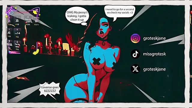 Snapshot of GroteskJane chatting on April 18, 2026, 2:54 pm GroteskJane online show from April 18, 2026, 2:54 pm