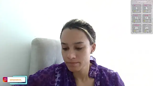Snapshot of SamanthaWatson chatting on October 16, 2025, 8:43 pm SamanthaWatson online show from October 16, 2025, 8:43 pm