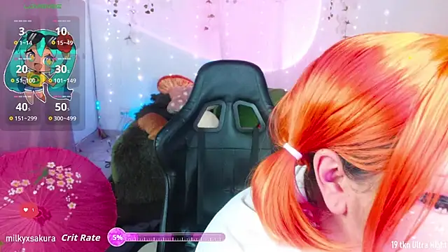 MilkyXSakura online show from October 31, 2025, 2:23 am