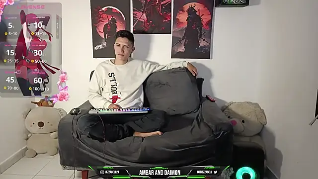 Ambar and daimon  online show from March 19, 2025, 7:49 pm