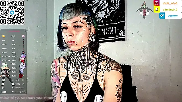 d3m0ny0 0 online show from July 24, 2026, 4:21 am