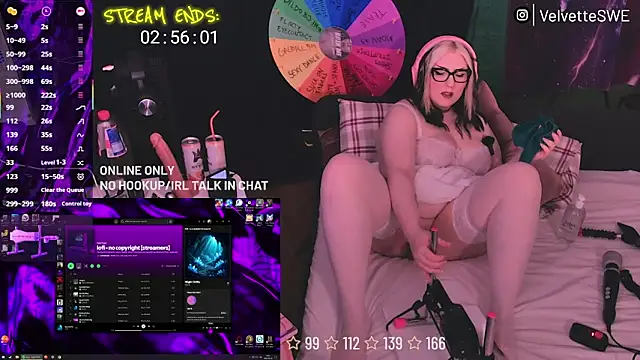 Snapshot of VelvetteSWE chatting on June 26, 2026, 6:01 pm VelvetteSWE online show from June 26, 2026, 6:01 pm