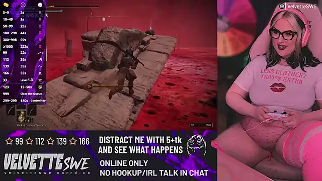 Snapshot of VelvetteSWE chatting on July 2, 2026, 3:45 am VelvetteSWE online show from July 2, 2026, 3:45 am