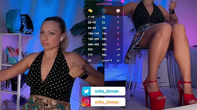 Erika Kirman online show from June 26, 2026, 11:03 am