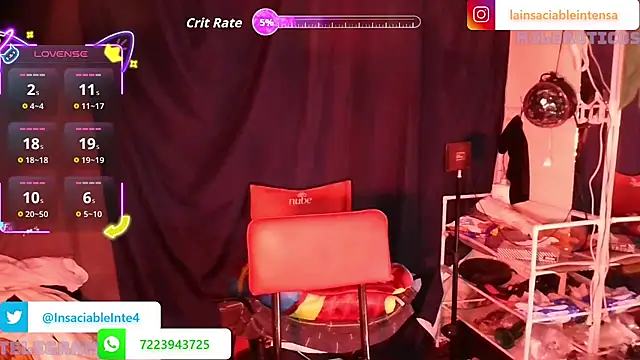 LaInsaciableIntensa online show from October 22, 2025, 2:45 am