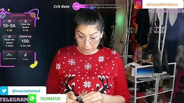 LaInsaciableIntensa online show from May 7, 2026, 1:55 am