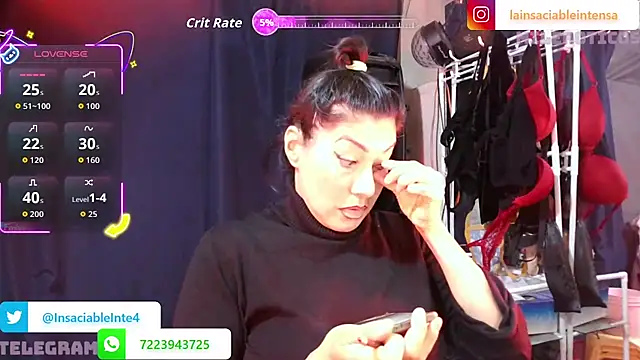 LaInsaciableIntensa online show from May 8, 2026, 1:44 am