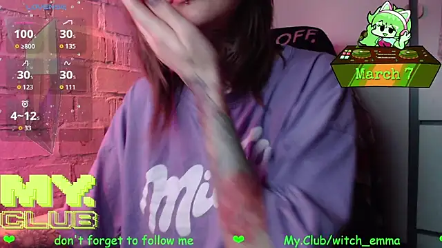 Witch Emma online show from March 7, 2026, 9:17 am