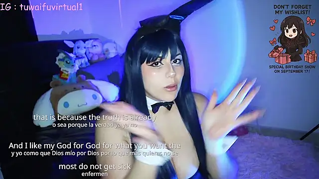 Snapshot of TuWaifuVirtual1 chatting on September 11, 2025, 12:55 am TuWaifuVirtual1 online show from September 11, 2025, 12:55 am